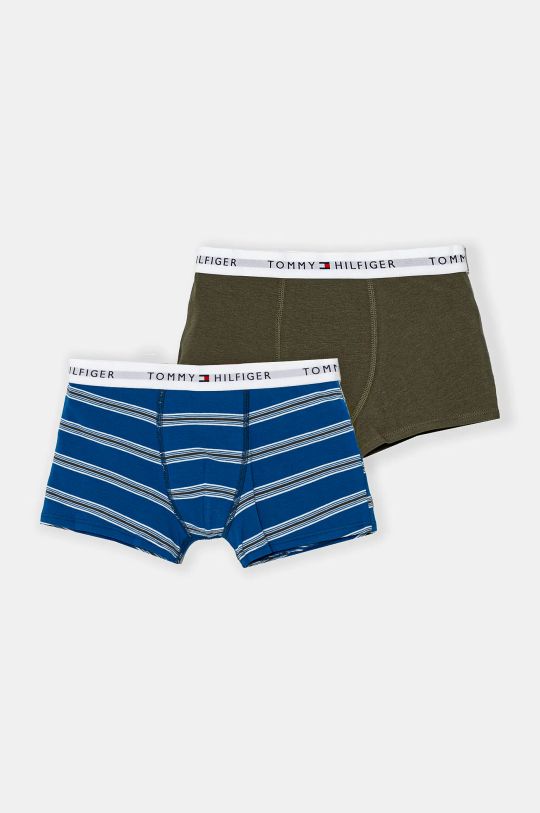 Παιδικά μποξεράκια Tommy Hilfiger 2-pack εφαρμοστό σορτς μπόξερ πράσινο UB0UB00550.9BYH