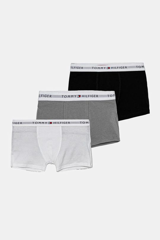 Detské boxerky Tommy Hilfiger 3-pak priliehavé boxerky sivá UB0UB00573.9BYH