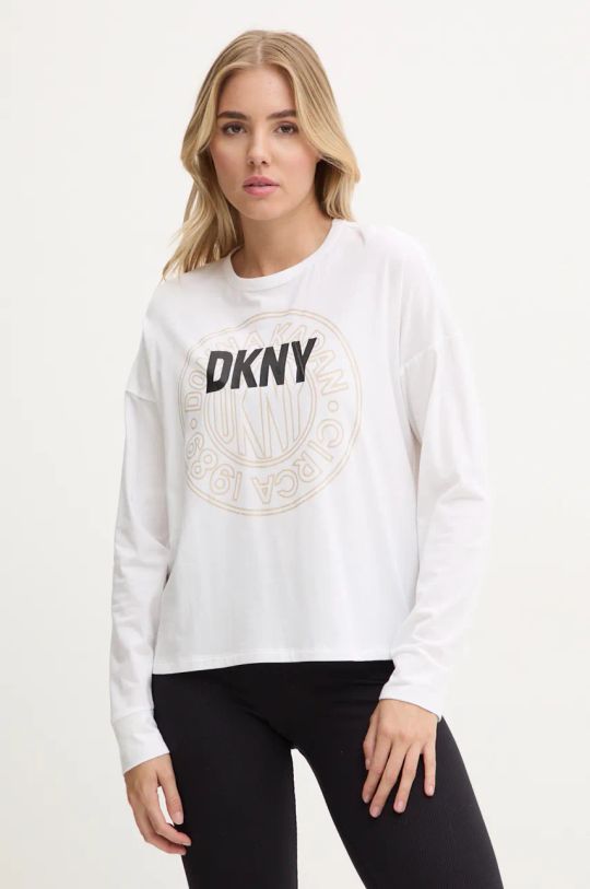 Pyžamové tričko s dlhým rukávom Dkny YI20021 biela AW24