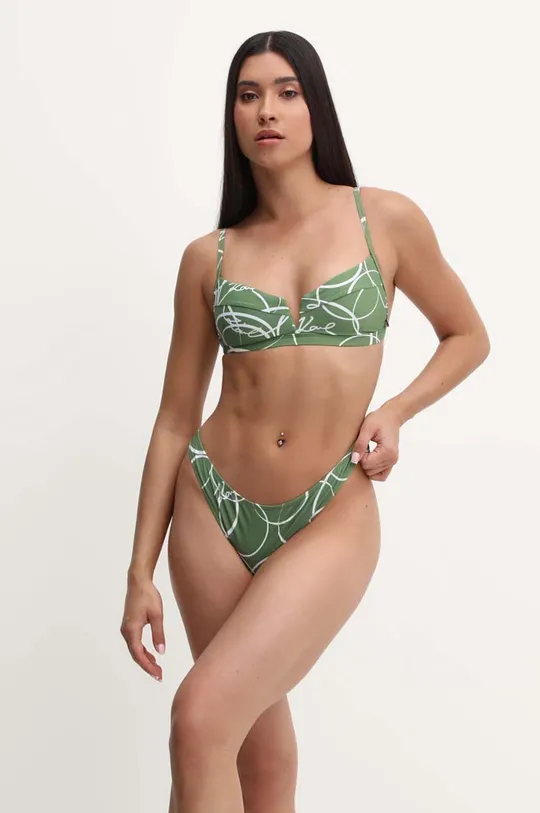 Karl Lagerfeld biustonosz kąpielowy zielony
