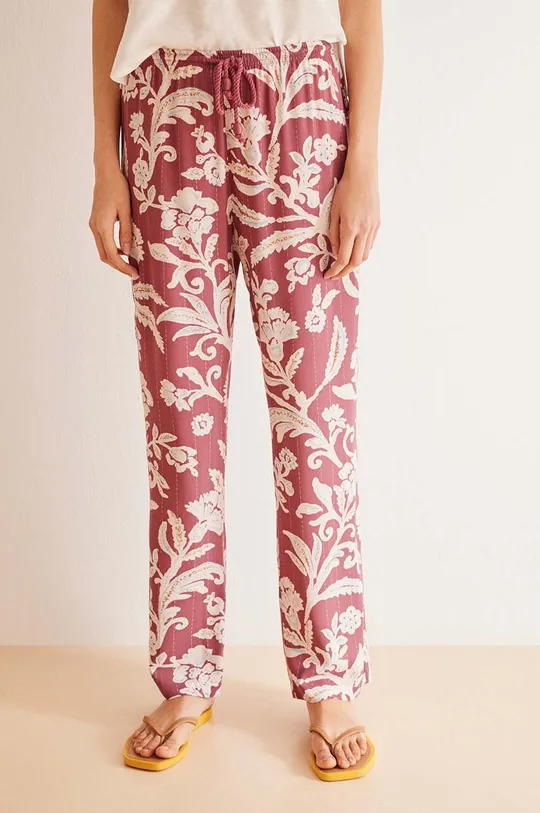 women'secret spodnie piżamowe MIX AND MATCH ORIGINS bordowy