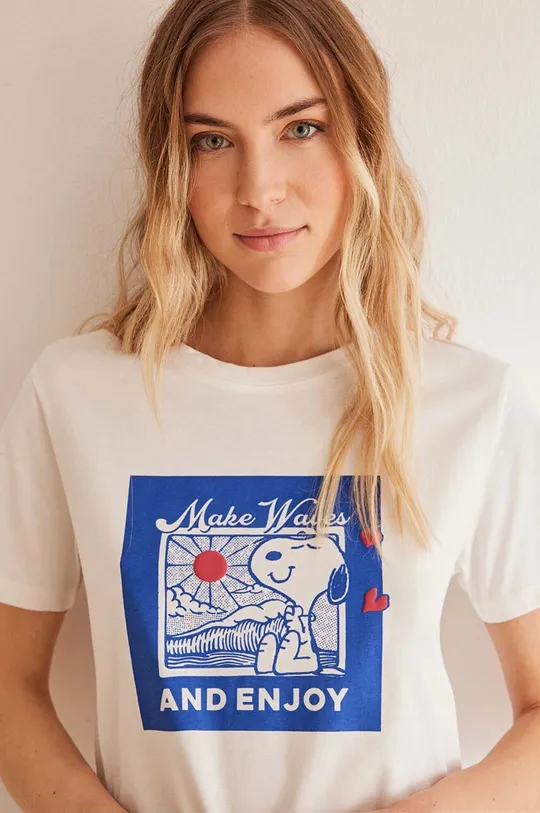 Βαμβακερή πιτζάμα μπλουζάκι women'secret MIX AND MATCH SEASIDES 100% Βαμβάκι