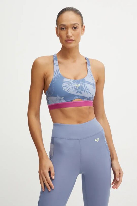 Roxy reggiseno sportivo Pure Pursuit leggermente imbottita blu ERJKT04199