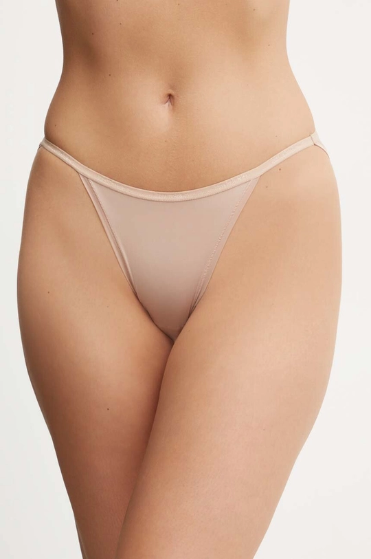 Σλιπ Calvin Klein Underwear πλεκτό ύφασμα μπεζ 000QD5176E