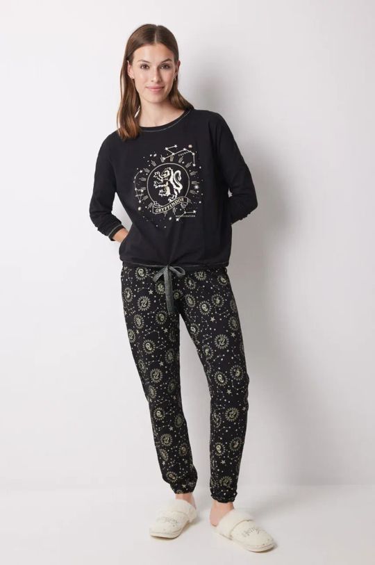 women'secret pijamale de bumbac LA NUIT HARRY POTTER cu modele negru 3138542