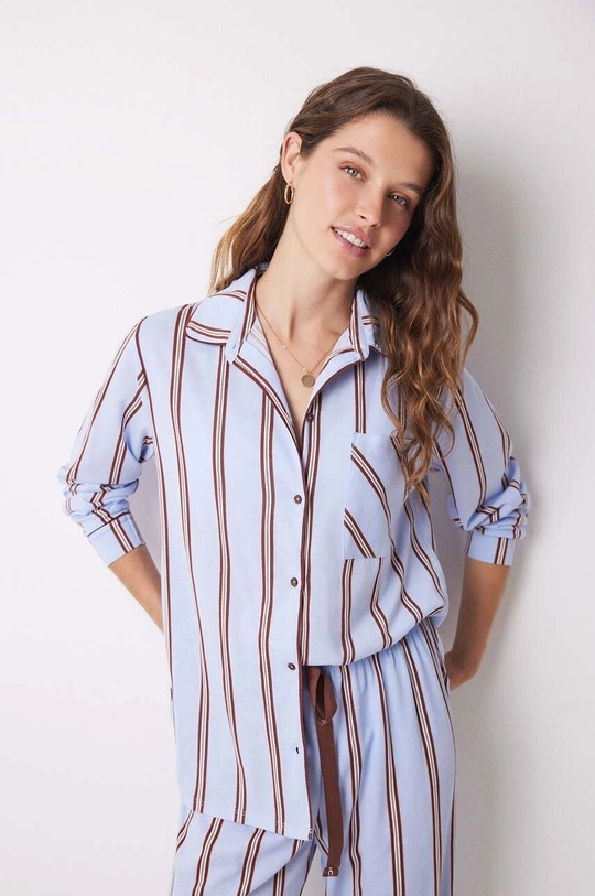 women'secret pijamale de bumbac MIX AND MATCH SUNDAY BRUNCH 3598063 albastru AW24