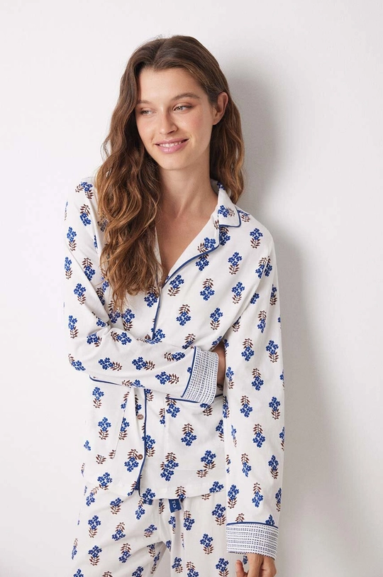 women'secret pijamale de bumbac MIX AND MATCH SUNDAY BRUNCH 3598064 albastru AW24