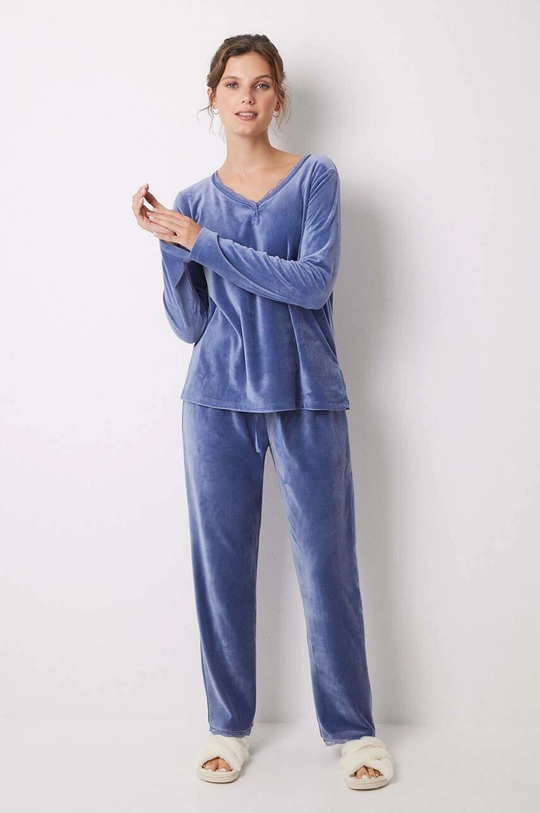 women'secret pijama SOFT TOUCH FRANCHISEE set albastru 3598066