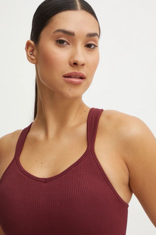 Casall sutien yoga Seamless Rib burgundia 24292