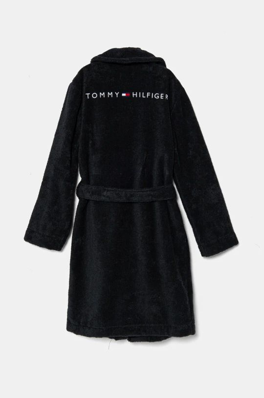 Tommy Hilfiger szlafrok bawełniany dziecięcy UK0UK00071.9BYH granatowy AW24