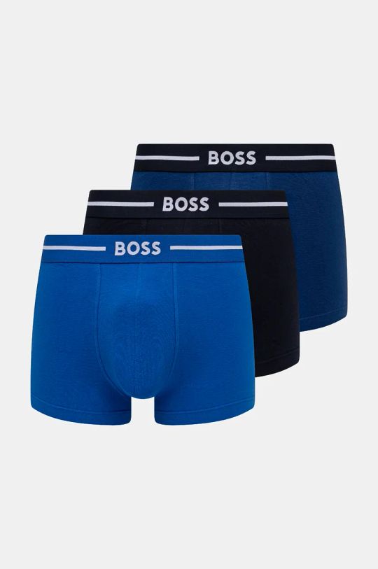 Μποξεράκια BOSS 3-pack εφαρμοστό σορτς μπόξερ σκούρο μπλε 50517833