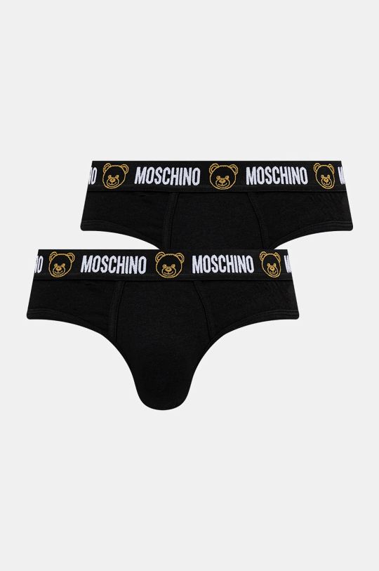 Moschino Underwear slipy 2-pack dzianina czarny 1301.4406