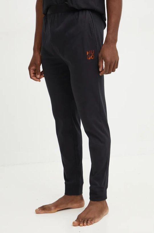 HUGO pantaloni pijama bumbac fund negru 50524772