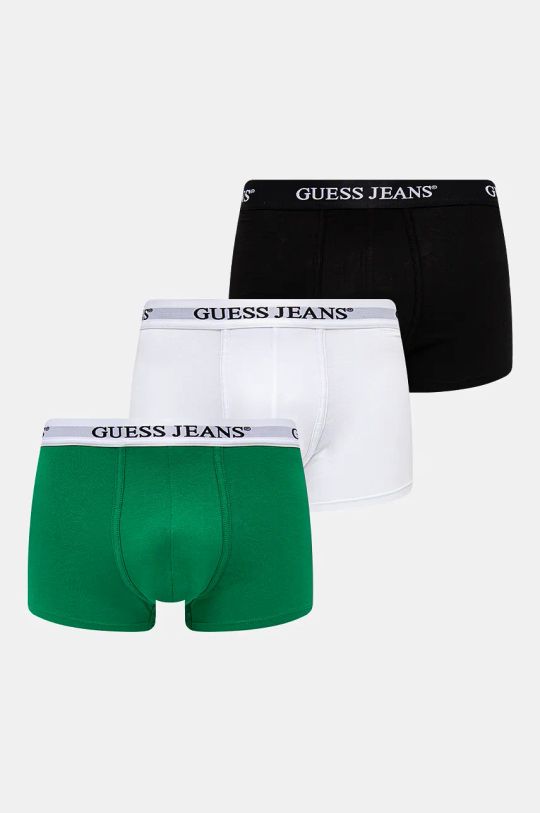 Boxerky Guess Jeans 3-pak pletenina zelená M4BZ48.K6YW1