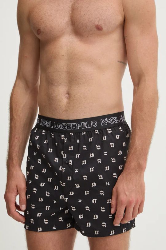 Bavlnené boxerky Karl Lagerfeld 3-pak 246M2101 čierna AW24