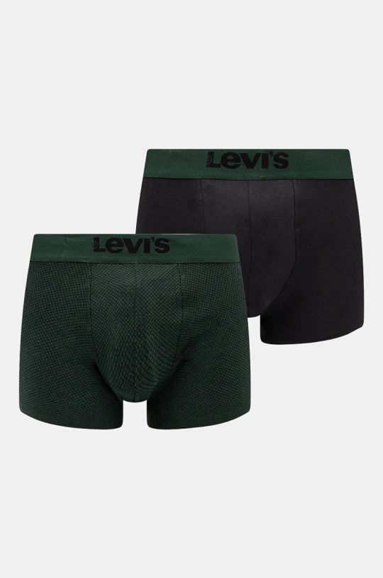 Μποξεράκια Levi's 2-pack εφαρμοστό σορτς μπόξερ πράσινο 37149.1023