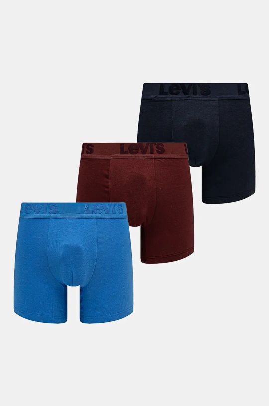 Levi's bokserki 3-pack dzianina niebieski 37149.1041