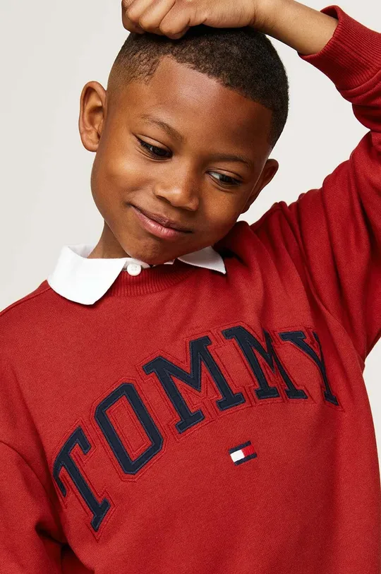 Хлопчик Дитяча бавовняна кофта Tommy Hilfiger KB0KB09119.9BYH.128.176 червоний