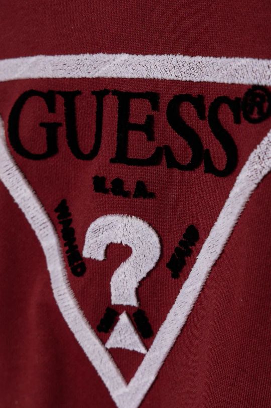 Dječaci Dječja pamučna dukserica Guess L4RQ23.KAD74.9BYH bordo