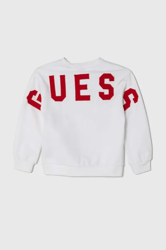 Otroški bombažen pulover Guess bela