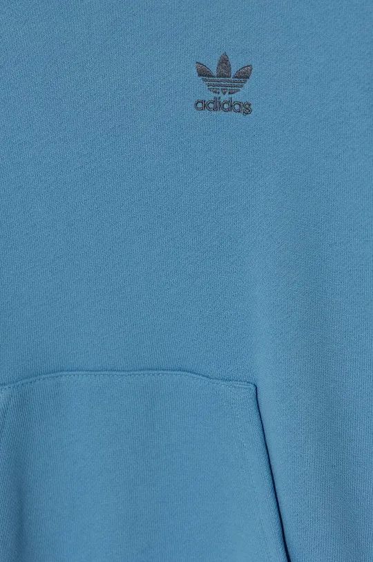 Хлопчик Дитяча бавовняна кофта adidas Originals HOODIE IX7618 блакитний