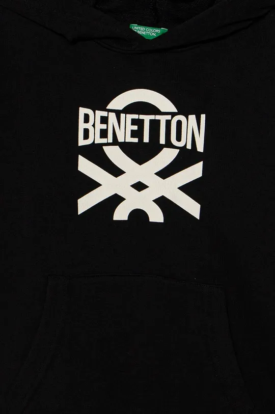 Детская хлопковая кофта United Colors of Benetton 3J68C203N.G.Seasonal чёрный AW24