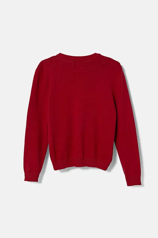 Otroški bombažen pulover United Colors of Benetton 1294C106Y.G.Seasonal bordo AW24