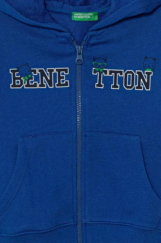 Мальчик Детская хлопковая кофта United Colors of Benetton 3J68G5034.P.Seasonal голубой