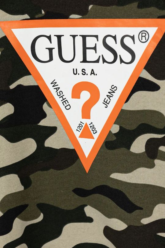 Dječaci Dječja pamučna dukserica Guess N4BQ01.KAD73.9BYH zelena