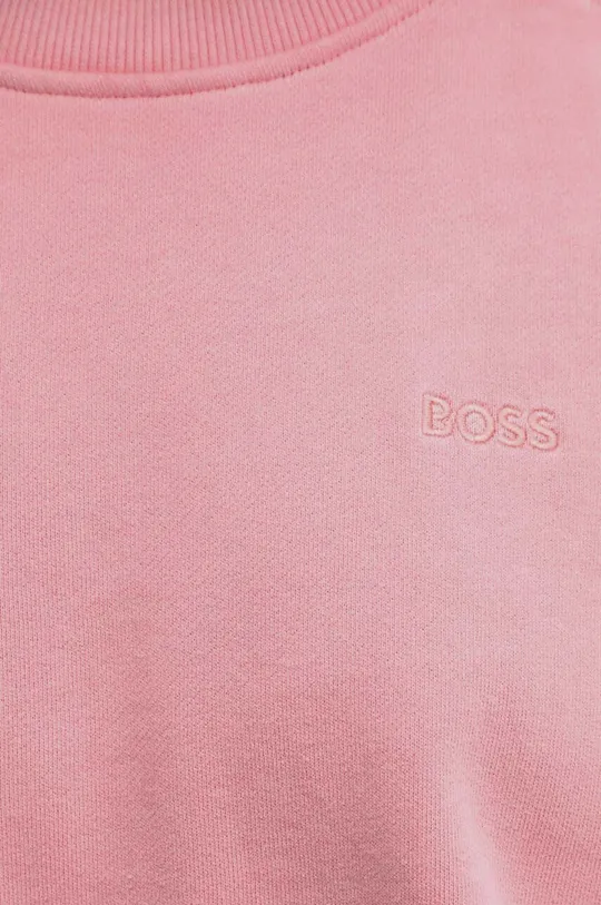 ροζ Βαμβακερή μπλούζα Boss Orange