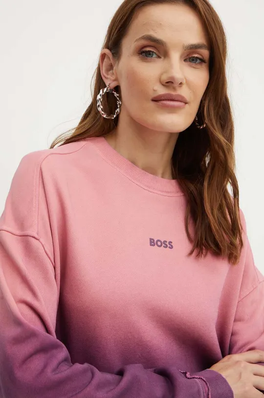 różowy Boss Orange bluza bawełniana