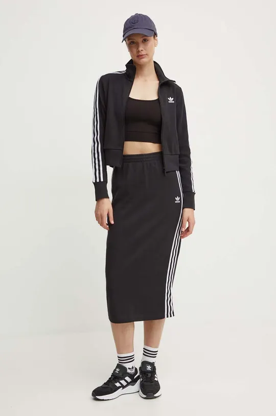 Dukserica adidas Originals Knitted Track Top crna