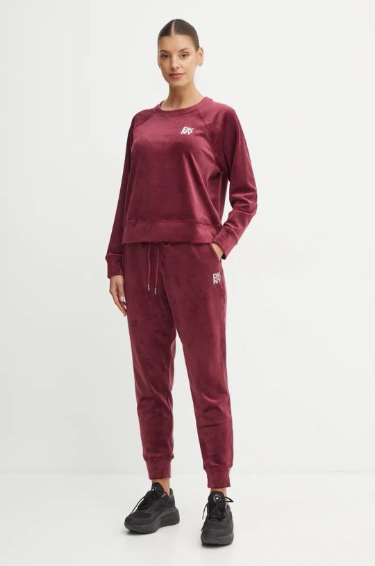 Βελούδινη μπλούζα Dkny DP4T1057 μπορντό AW24