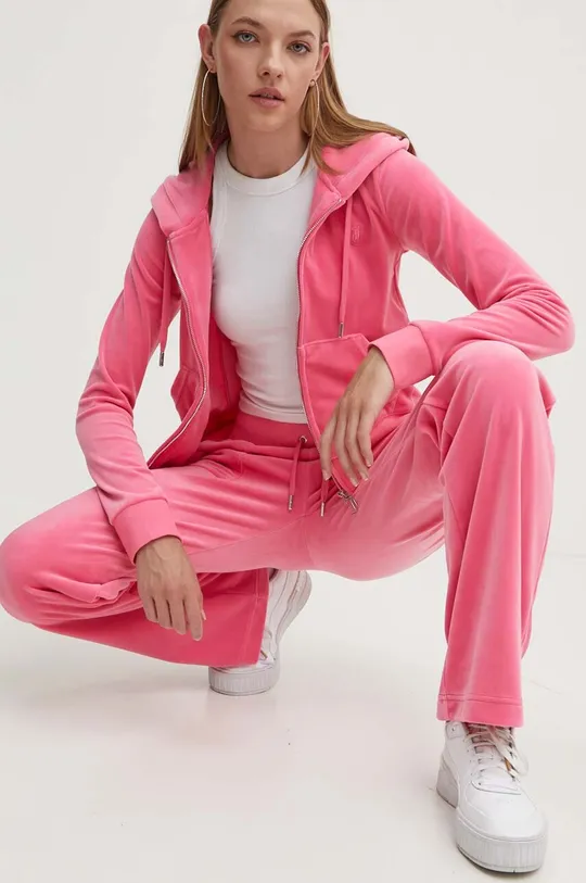 rózsaszín Juicy Couture velúr pulóver