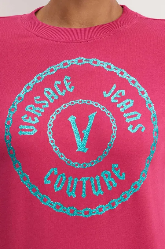 Бавовняна кофта Versace Jeans Couture 77HAIT02.CF01T рожевий