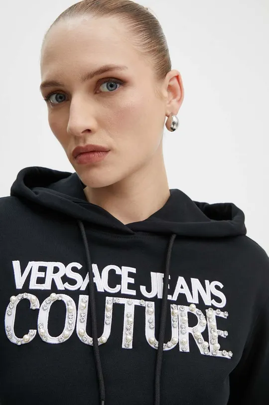 Хлопковая кофта Versace Jeans Couture 77HAIE07.CF00E чёрный