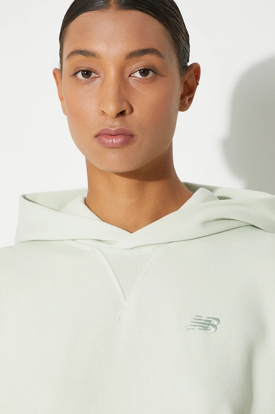 New Balance cotton sweatshirt Athletics French Terry Hoodie WT41537NUM green