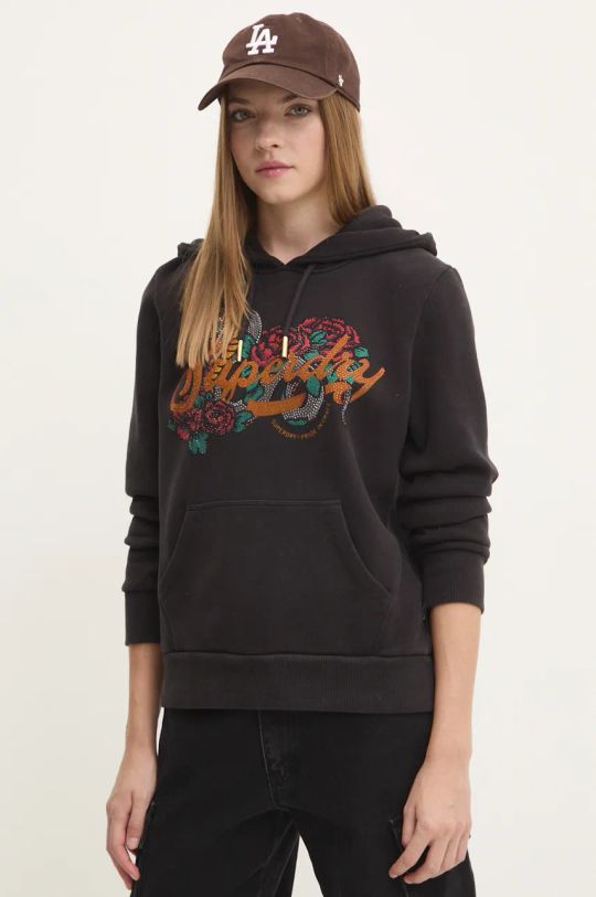 Кофта Superdry с капюшоном чёрный W2012130A.02A