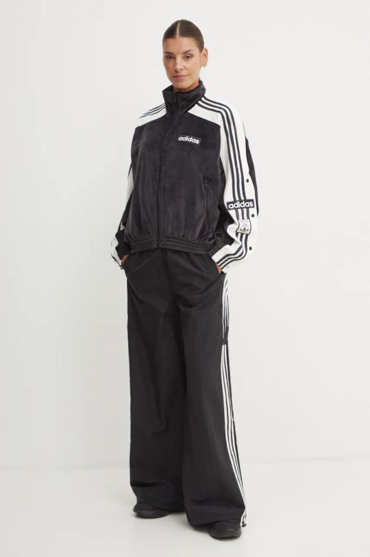 Dukserica adidas Originals Adibreak Velour Tracktop IW5581 crna AW24