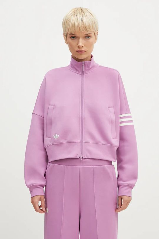 Mikina adidas Originals Neuclassics CL Tracktop vzorovaný fialová IW5616