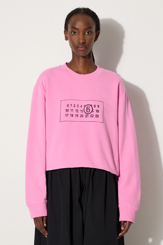 MM6 Maison Margiela cotton sweatshirt cotton pink S52GU0232.M25004