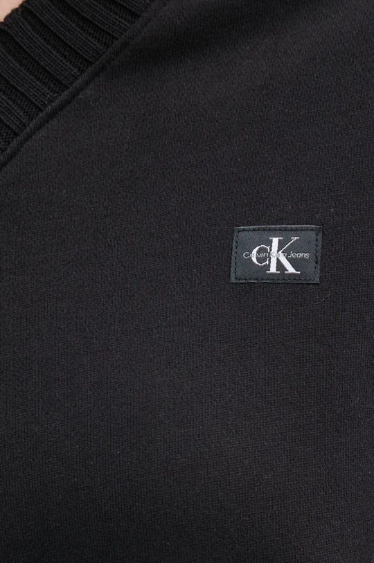 Βαμβακερή μπλούζα Calvin Klein Jeans J20J224651 μαύρο