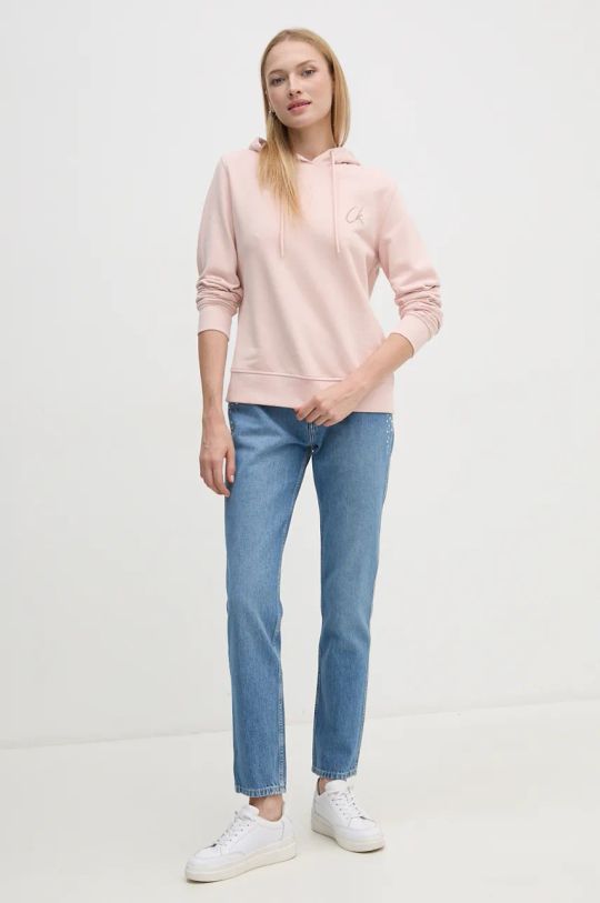 Calvin Klein Jeans felpa in cotone J20J224179 rosa AW24