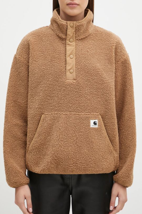 Carhartt WIP fleece sweatshirt Elliot High Neck Liner brown I032241.2HLXX