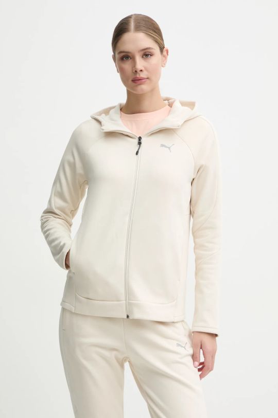 Puma bluza bawełniana bawełna beżowy 681673