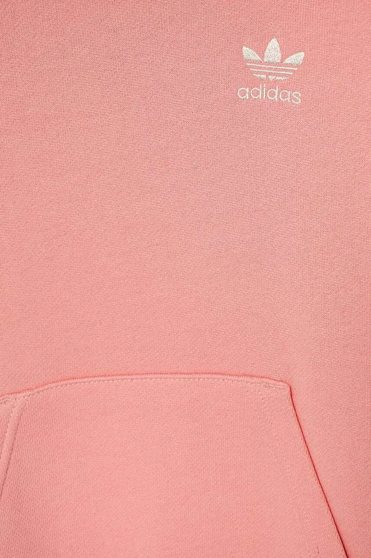 Дівчинка Дитяча бавовняна кофта adidas Originals HOODIE IX7615 помаранчевий