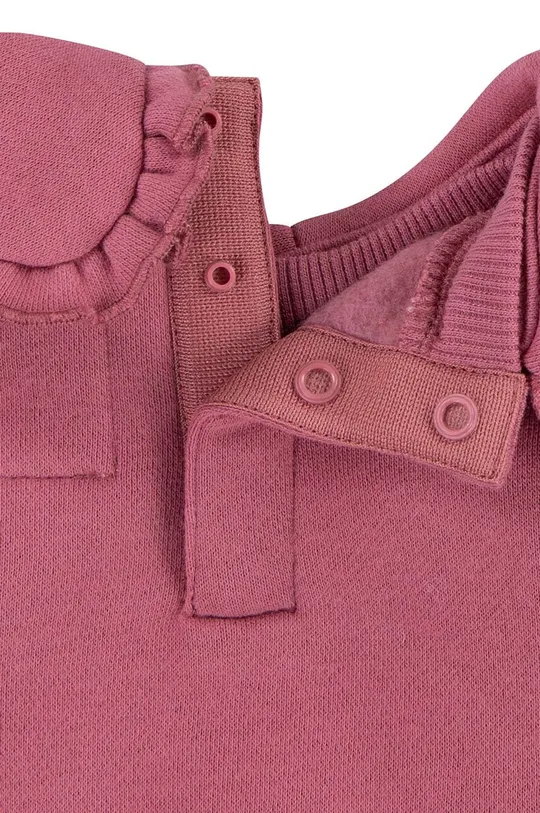Кофта для немовлят Levi's RUFFLE COLLARED CREW рожевий 1EK989
