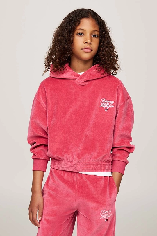 Tommy Hilfiger felpa per bambini con rosa KG0KG08192.9BYH.104.122