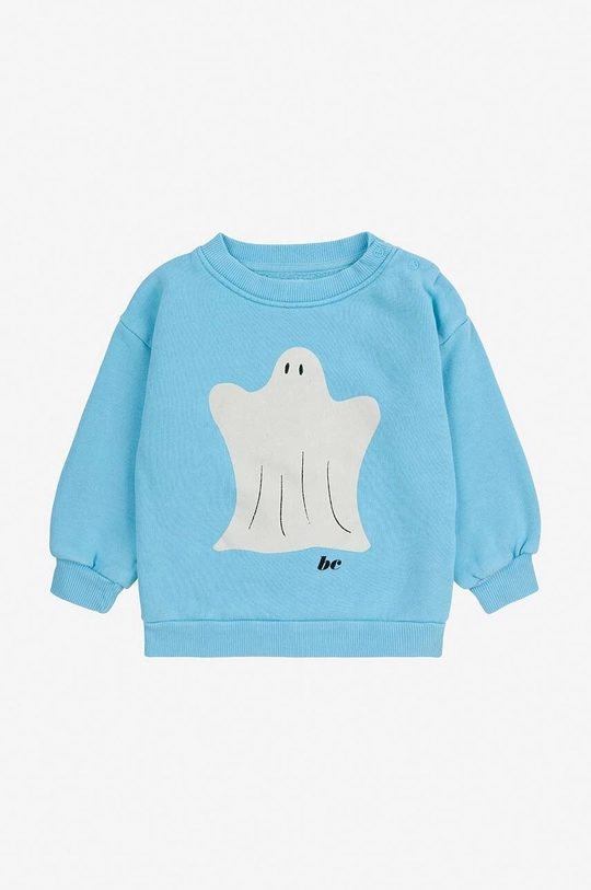 Бебешки памучен суичър Bobo Choses Funny Ghost 224AB046 син AW24