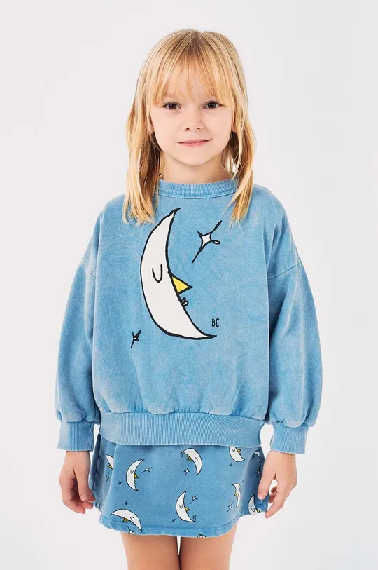 Bobo Choses hanorac de bumbac pentru copii Beneath The Moon print albastru 224AC042